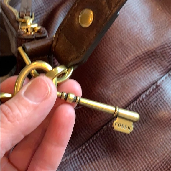 Fossil brown leather boho crossbody bag - Picture 2 of 3